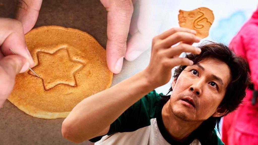 La famosa escena de las galletas de la serie de Netflix, El Juego del Calamar.