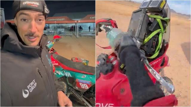 El piloto Javi Vega durante el Rally Dakar 2025.