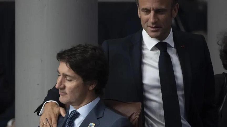 Emmanuel Macron y Justin Trudeau