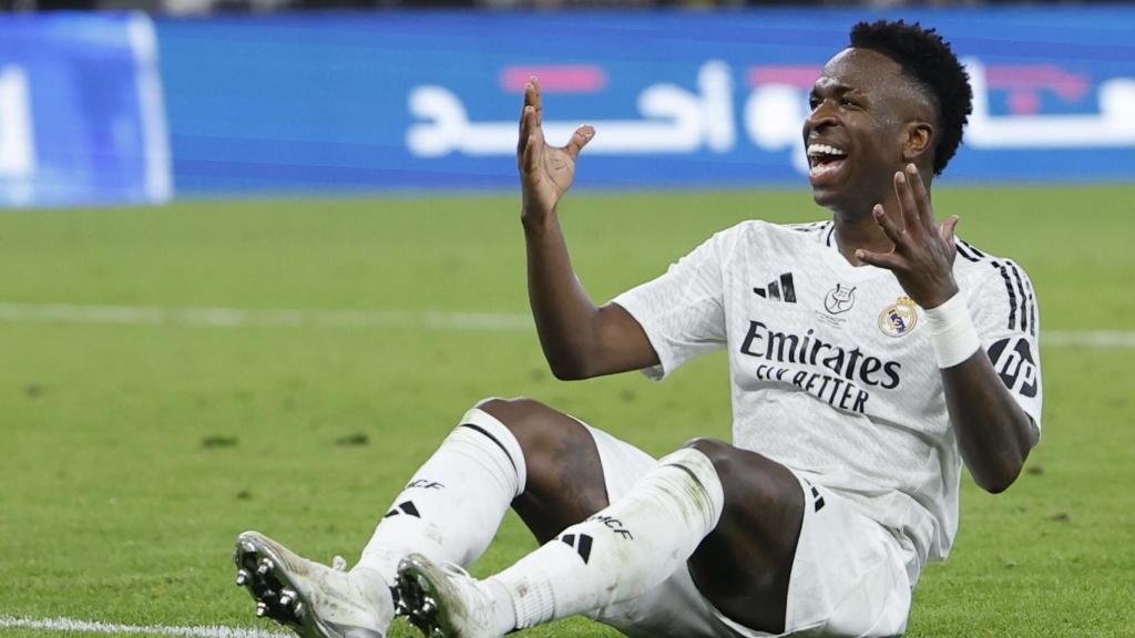 Vinicius, durante el partido contra el Mallorca en la Supercopa de España