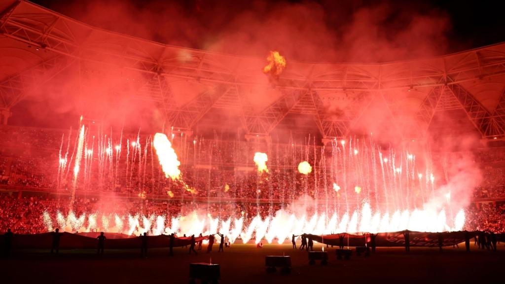 Momentos previos a la semifinal entre el Real Madrid y el Mallorca en la Supercopa de España.