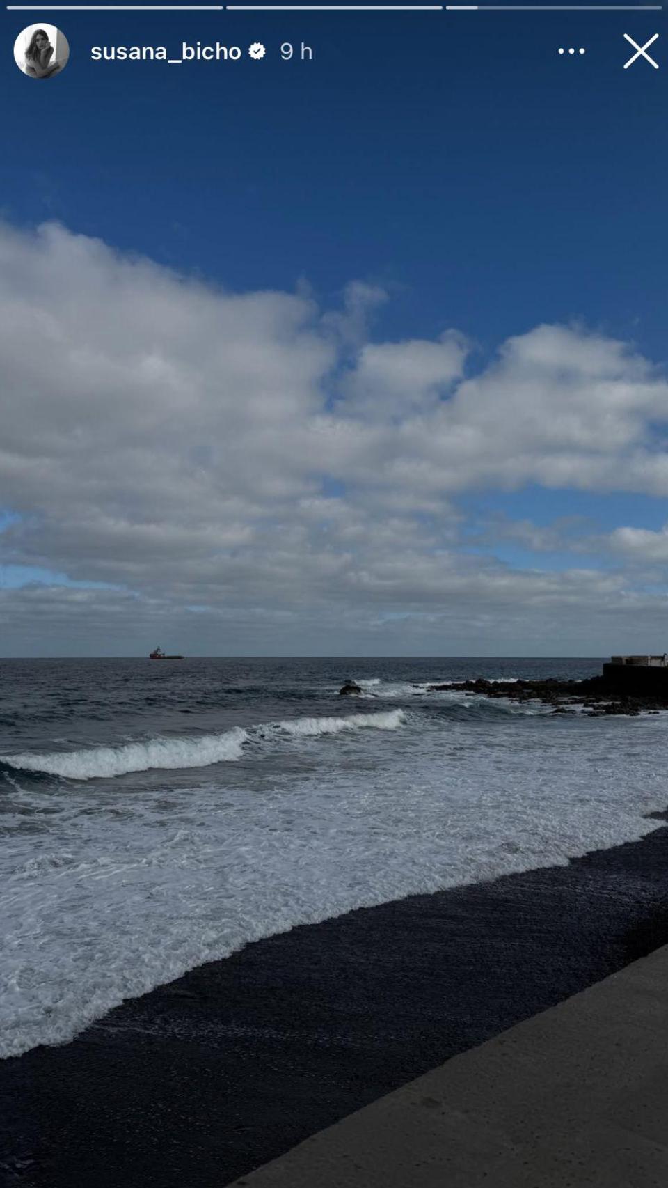 La imagen de la playa que ha compartido Susana Molina.