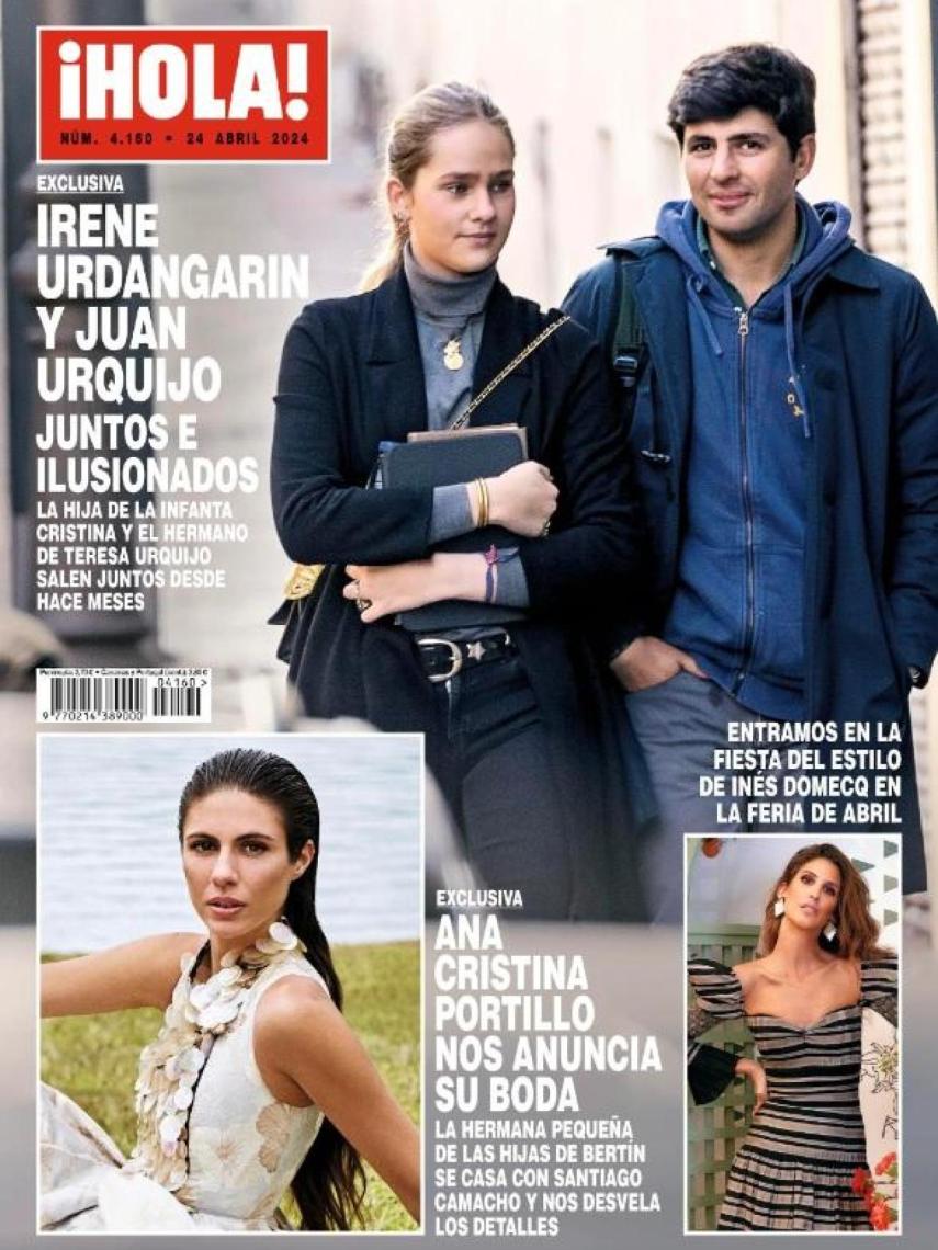 La portada de '¡HOLA!' en el que se confirmó el amor entre Juan Urquijo e Irene Urdangarin.