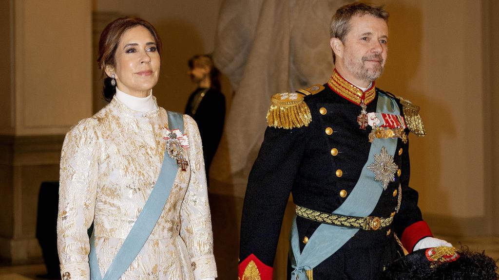 Los Reyes de Dinamarca en la recepción de Año Nuevo.