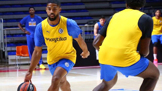 Momento de un entrenamiento del Maccabi de Tel Aviv