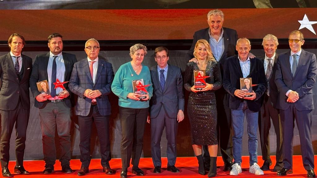 Andy Soucek, David Cal, Alejandro Blanco, Pepa Muñoz, José Luis Martínez Almeida, Lydia Valentín, Fernando Romay, Fermín Cacho, Emilio de Villota y José Luis Llorente, en los premios María de Villota