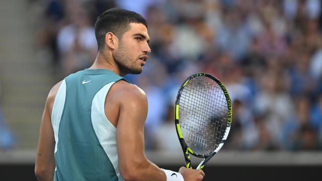 Carlos Alcaraz, en el Abierto de Australia