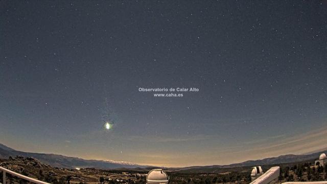 La bola de fuego captada por el Observatorio de Calar Alto.