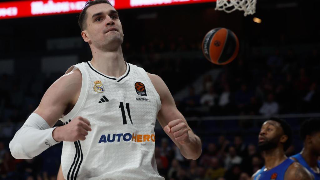 Mario Hezonja, durante el partido contra el Maccabi.