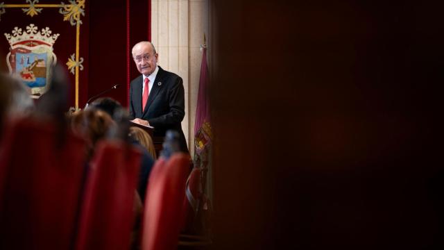 Francisco de la Torre, durante el Debate del Estado de la Ciudad celebrado este martes 14 de enero en el Ayuntamiento de Málaga.