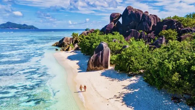 Playa de Anse Source d'Argent, isla de La Digue, Seychelles.