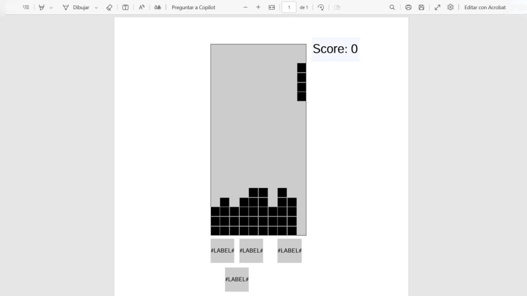 Tetris in PDF