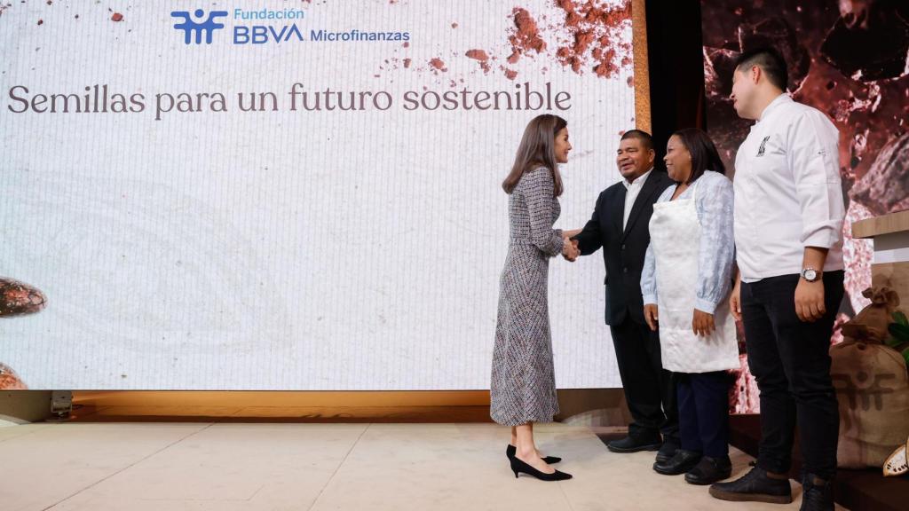 La reina Letizia, con zapatos de tacón sensato este miércoles.