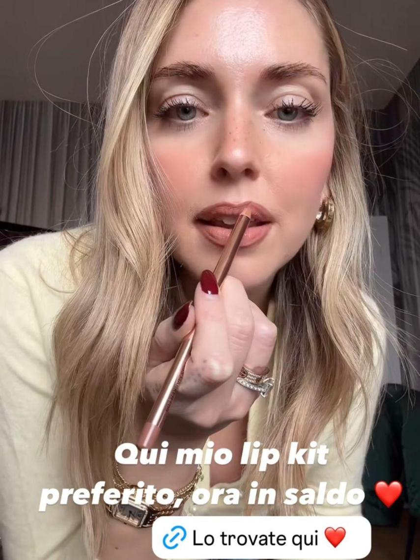 Chiara Ferragni con su característico labial.