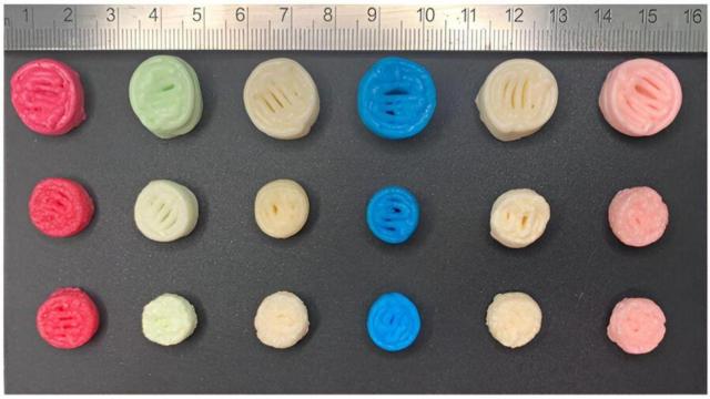 Fórmulas masticables impresas en 3D.