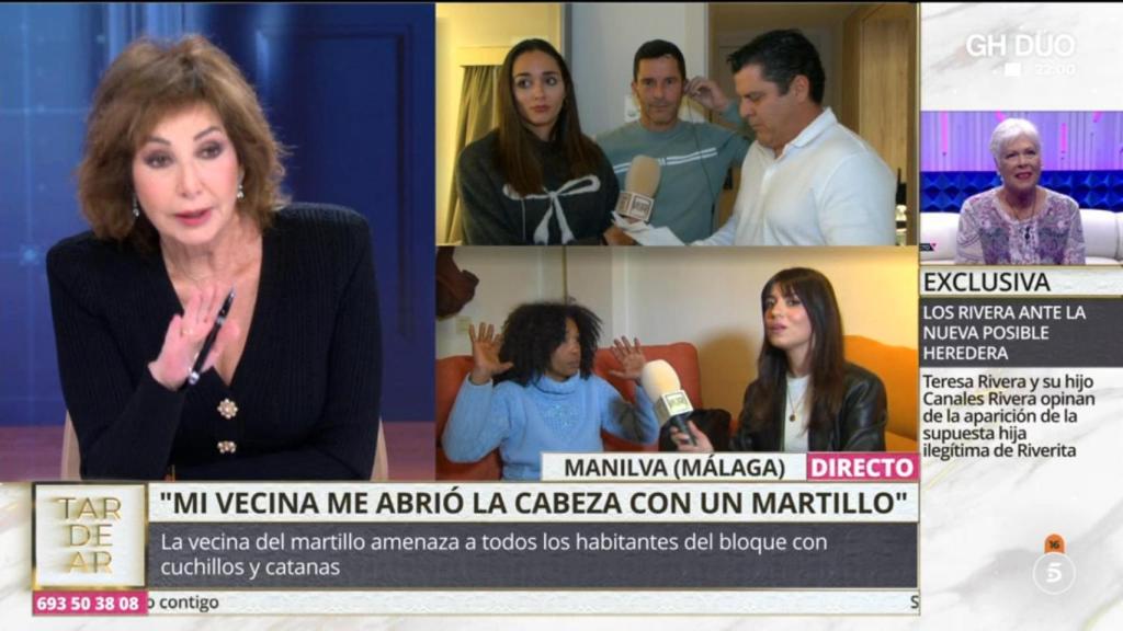 Ana Rosa interrumpe la entrevista con Leandra, en 'TardeAR'