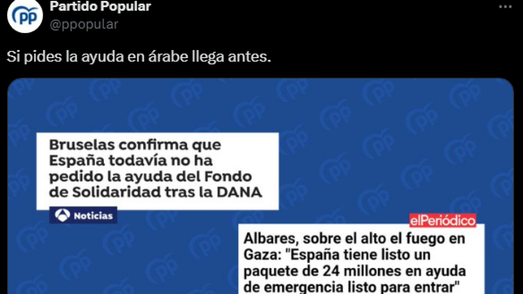 El PP dice que la ayuda llega antes a Gaza que a Valencia y Patxi López responde: "Mentirosos y miserables"