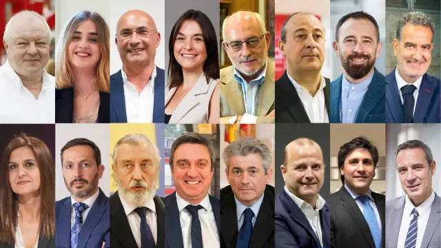 De arriba a abajo y de izquierda a derecha: Ángel de la Fuente (Fedea), Andrea Gónzalez Henry (Consejo General de la Juventud), Ángel Martínez (COAPI), Begoña Alfaro (consejera de Vivienda de Navarra), Benigno Blanco (exsecretario de Estado), Carlos Bravo (CCOO), Denis Itxaso (consejero de Vivienda del País Vasco), Jorge Ginés (Asprima), Gema Gallardo (Provivienda), José María Alfaro (FAI), Julio Gómez-Pomar (exsecretario de Estado), Miguel Gómez Huesca (Fadei), Valentín Pich (Consejo General de Economistas), Xavier Vilajoana (APCE), Pedro Fernández Alén (CNC), Raymond Torres (Funcas).