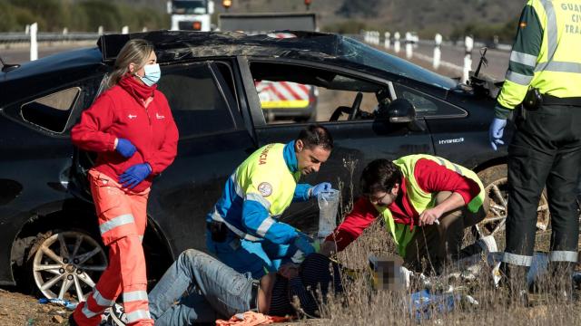 Dos heridos graves en un accidente en la A-62 a la altura de Martín de Yeltes, en Salamanca