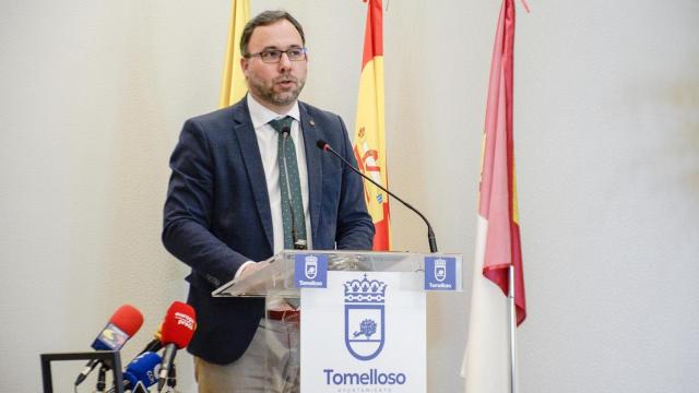 Javier Navarro, alcalde de Tomelloso, durante la presentación del Plan de Sostenibilidad Turística en Destino.