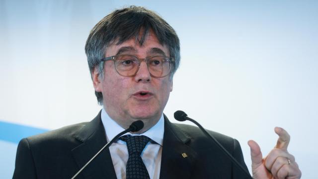 El expresidente catalán Carles Puigdemont este viernes en Bruselas.