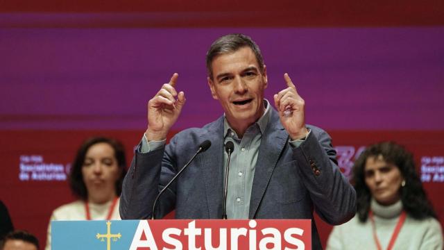 El presidente Pedro Sánchez, este viernes en Avilés, en la inaugura el 34 Congreso de la Federación Socialista Asturiana (FSA-PSOE).