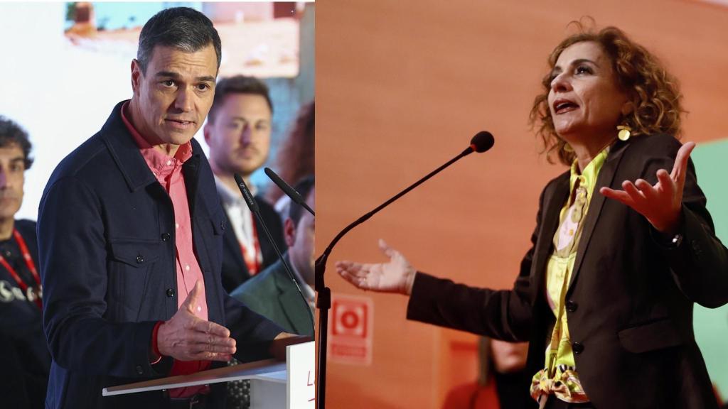 El presidente Pedro Sánchez y la vicepresidenta María Jesús Montero, este fin de semana.