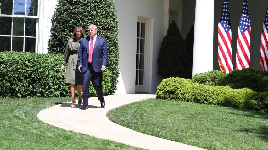 Donald Trump y Melania en la Casa Blanca.