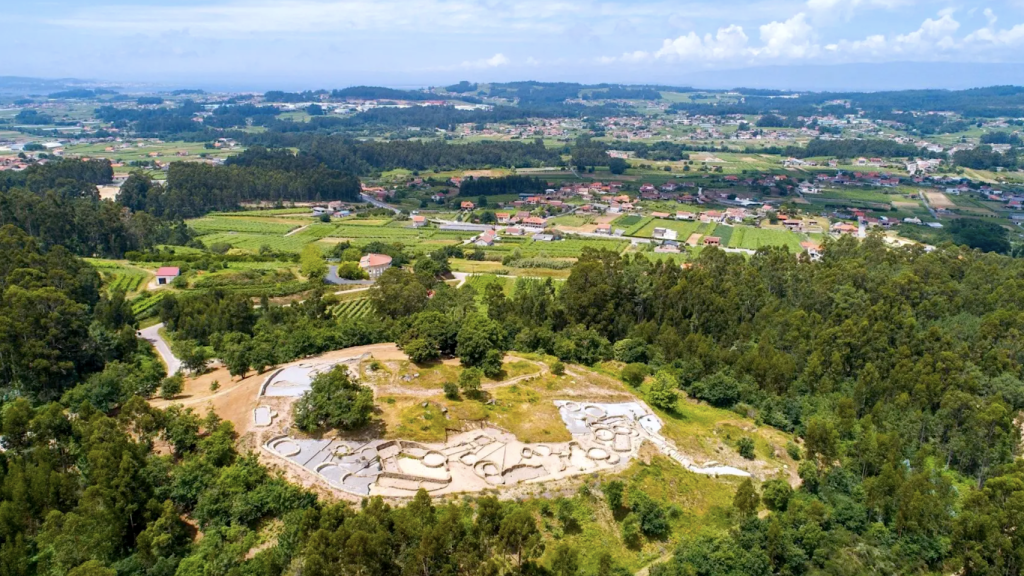 Vista aérea del yacimiento del Monte do Castro