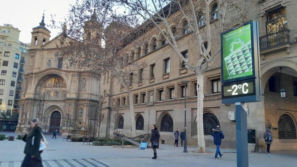 Temperatura en Zaragoza el pasado 15 de enero.