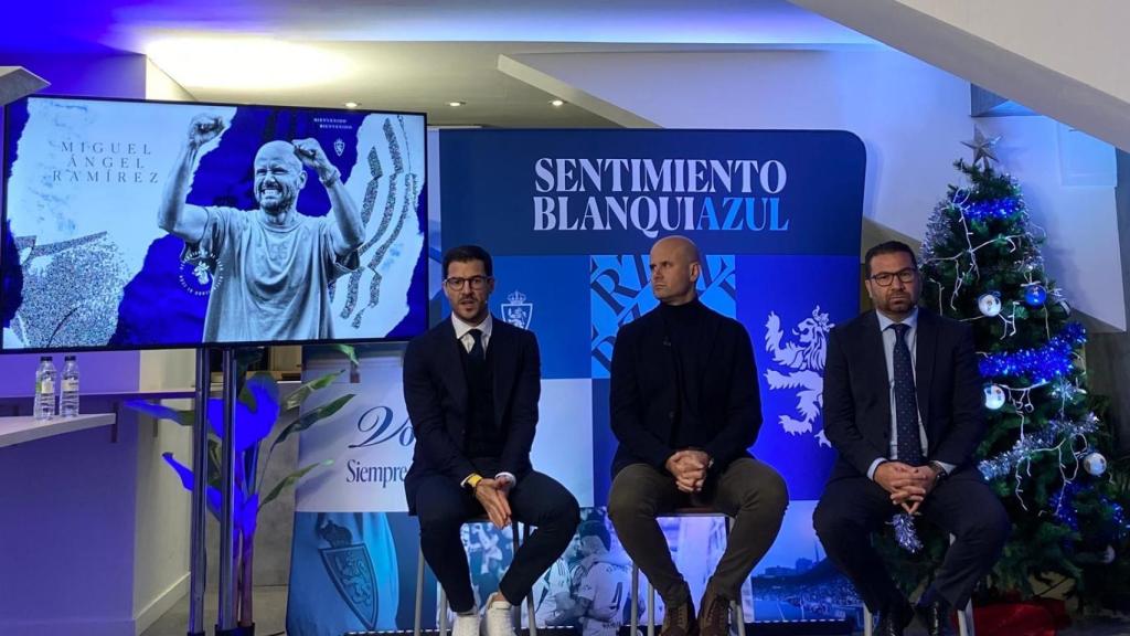 Presentación de Miguel Ángel Ramírez con el Real Zaragoza.