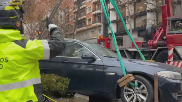 Una imagen del coche accidentado.