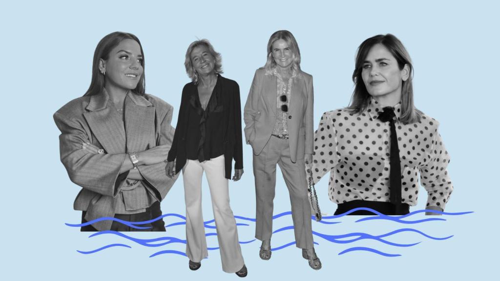 De izquierda a derecha: Paula Ordovás,  Marta Barroso, Teresa de la Cierva y Elena Sánchez, las madrinas del Reto Pelayo