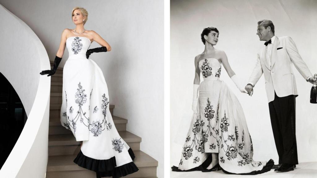 Ivanka lució una recreación del vestido mítico de Givenchy de Audrey Hepburn.