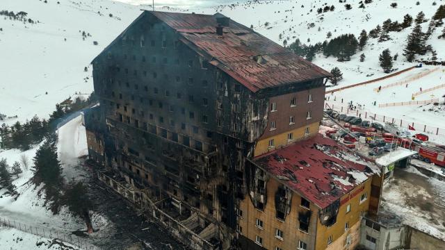 Estado en el que ha quedado el hotel tras el incendio.