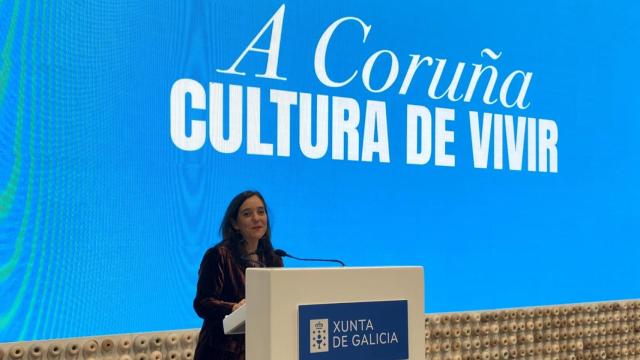 La alcaldesa de A Coruña, Inés Rey, hoy en Fitur.