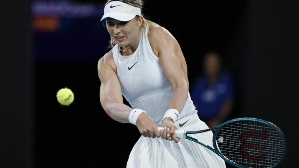 Paula Badosa durante el partido de semifinales contra Sabalenka.