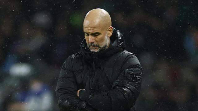 Pep Guardiola durante el partido de Champions ante el PSG.