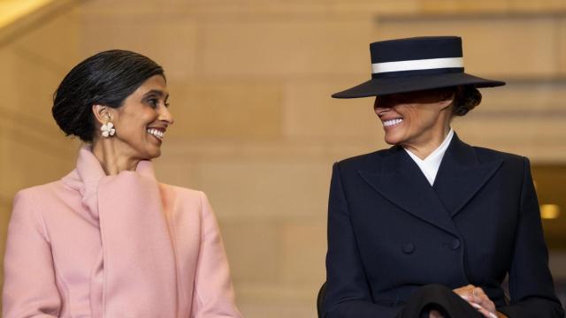 Melania Trump y Usha Vance, primera y segunda dama de Estados Unidos en la toma de posesión.