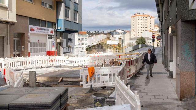 Las obras entre el Peruleiro y la calle Barcelona de A Coruña entran en una nueva fase