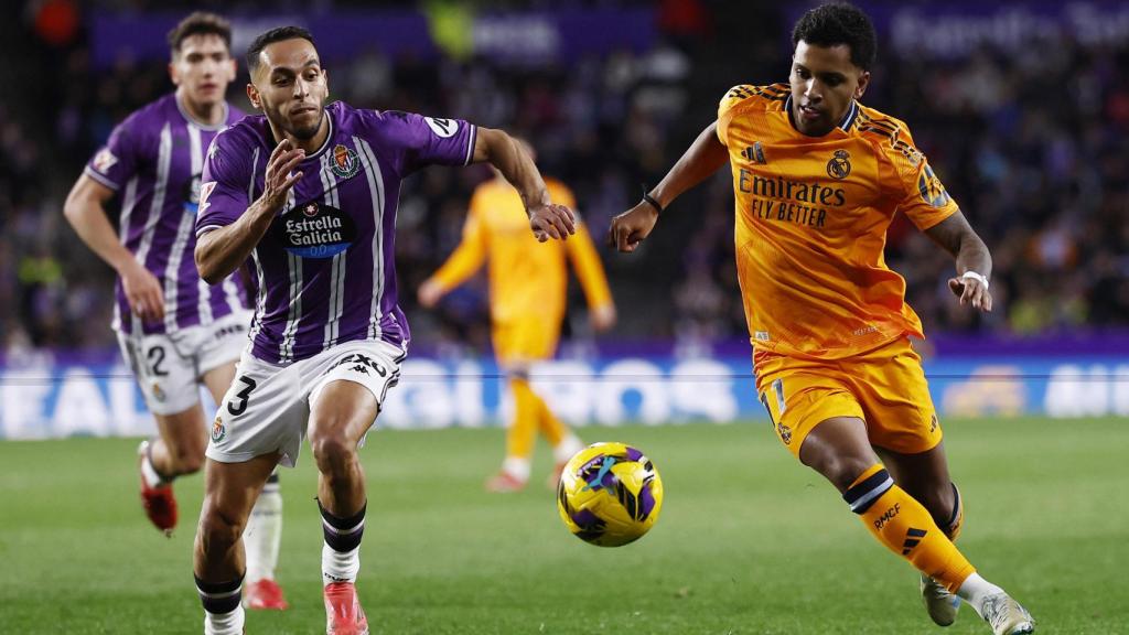 Rodrygo, en acción ante el Valladolid.