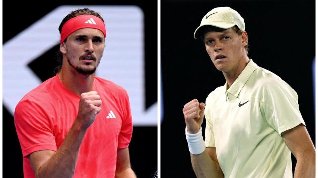 Aleexander Zverev y Jannik Sinner, en el Open de Australia 2025