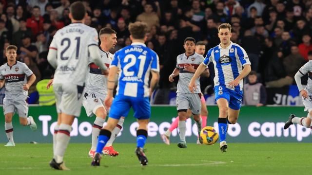 Deportivo jugando en Riazor esta temporada.