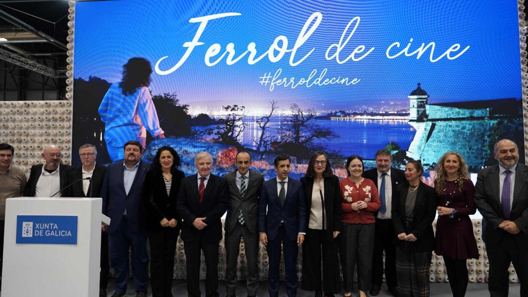 La presentación de Ferrol: Ciudad de Cine estuvo arropada por muchos representantes de la ciudad