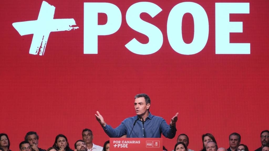 El presidente Pedro Sánchez, este domingo en el Congreso del PSOE de Canarias.