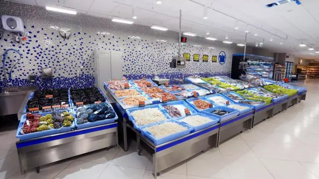 La sección de pescadería de Mercadona.