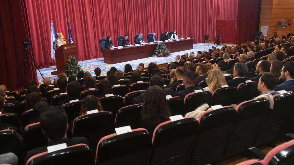 Un momento del acto en el Paraninfo por el Día de la Universidad.