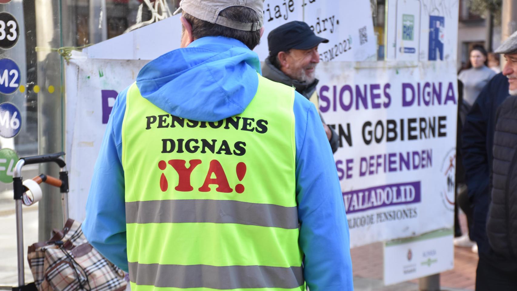 Manifestación de la Coordinadora de Pensionistas, este lunes en Valladolid