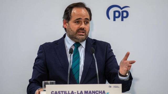 Paco Núñez, presidente del PP de Castilla-La Mancha, este lunes en Illescas (Toledo).