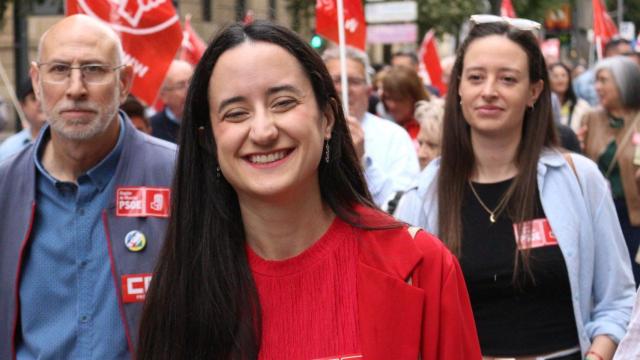 La nueva secretaria general de Juventudes Socialistas de la Región de Murcia, Carolina Martínez, en un acto celebrado el pasado mes de mayo.